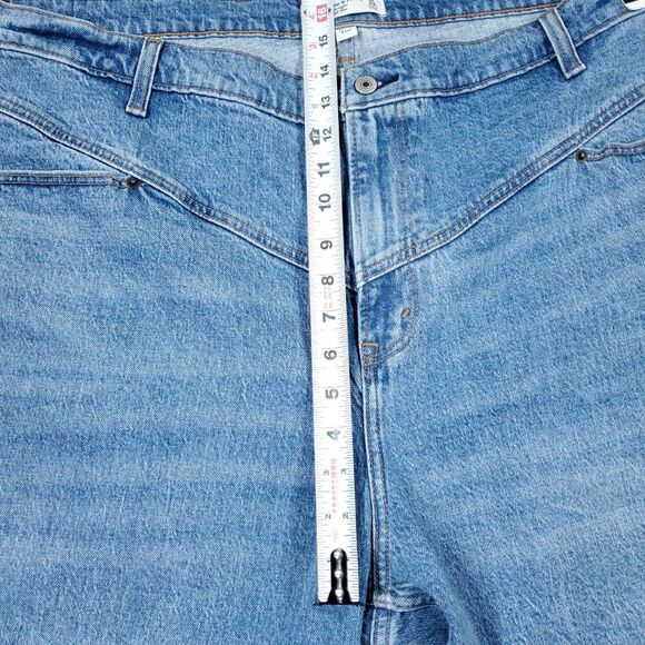 Abercrombie 24 Short 37 Ultra High Rise 90s Straight Curve Love Jeans Blue - Picture 10 of 10